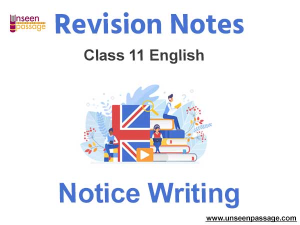 Notice Writing Format Class 11 English