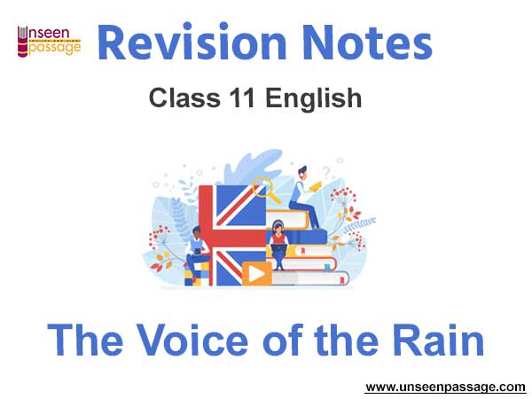 The Voice of the Rain Class 11 English Notes