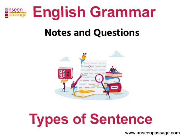 English Grammar Types of Sentence Notes and Questions