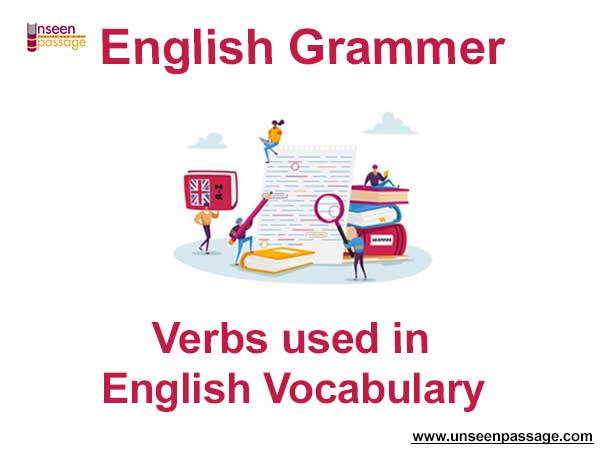 Verbs used in English Vocabulary