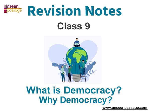 What is Democracy Why Democracy Class 9 Social Science Notes