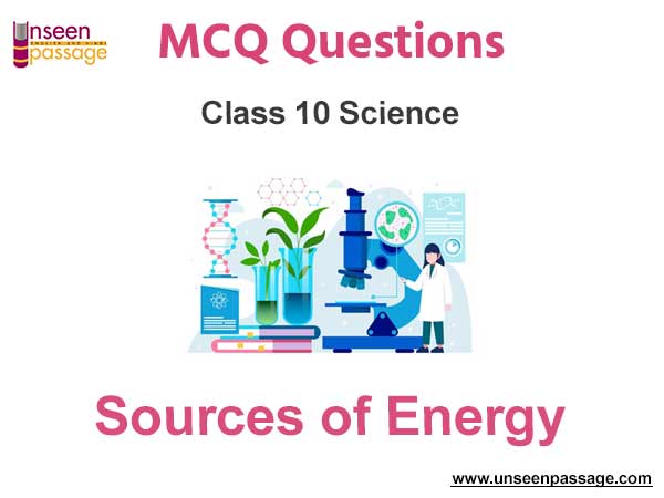 Sources of Energy MCQ Class 10 Science