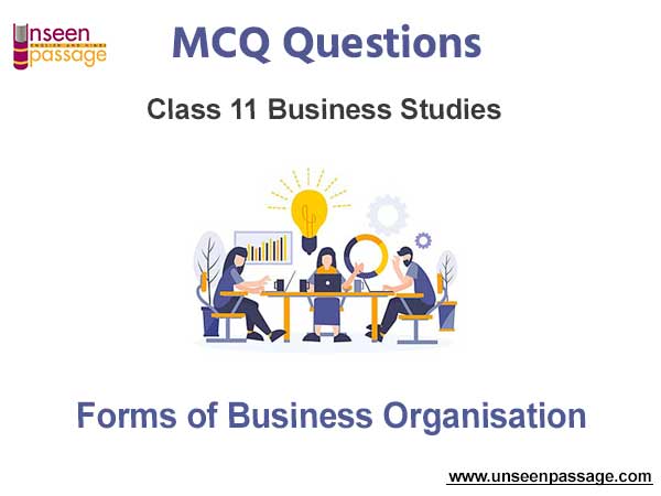 Forms of Business Organisation MCQ Class 11 Business Studies
