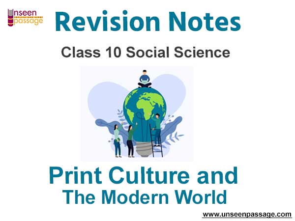 Print Culture and the Modern World Notes for Class 10 Social Science