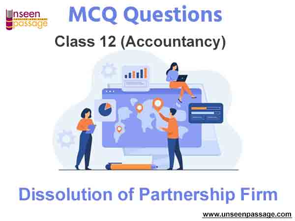 Dissolution of Partnership Firm MCQ Class 12 Accountancy
