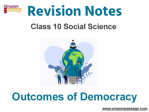 Outcomes of Democracy Notes for Class 10 Social Science