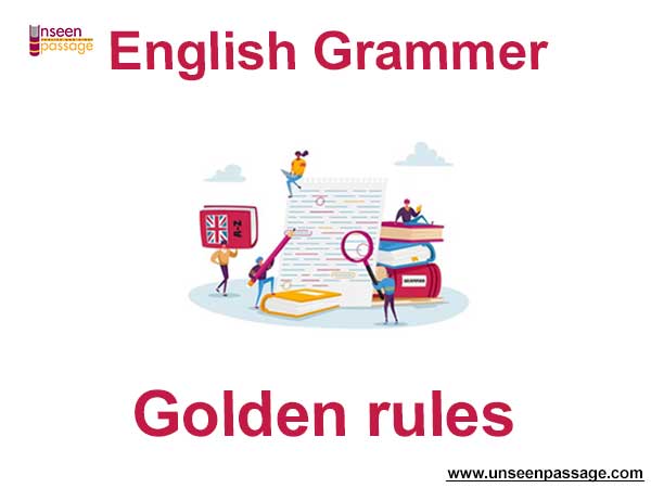 Golden rules of English Grammar