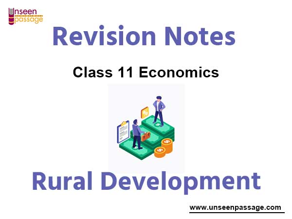 Rural Development Notes for Class 11 Economics