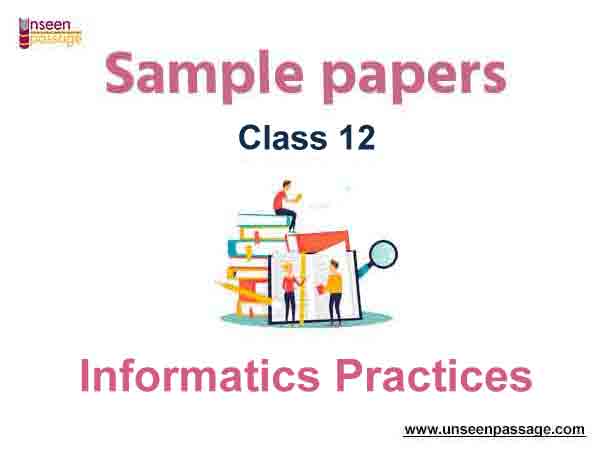Class 12 Informatics Practices Sample Paper